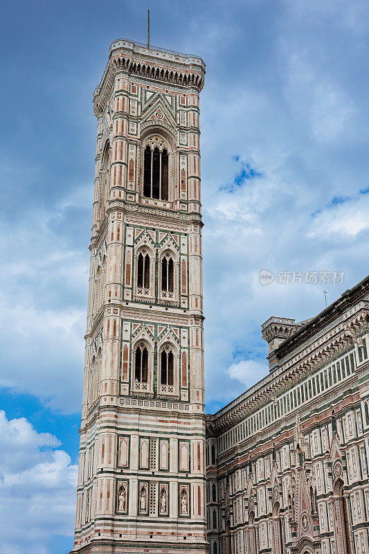 乔托的钟楼，圣玛丽亚del Fiore的钟楼，佛罗伦萨大教堂广场，佛罗伦萨-意大利